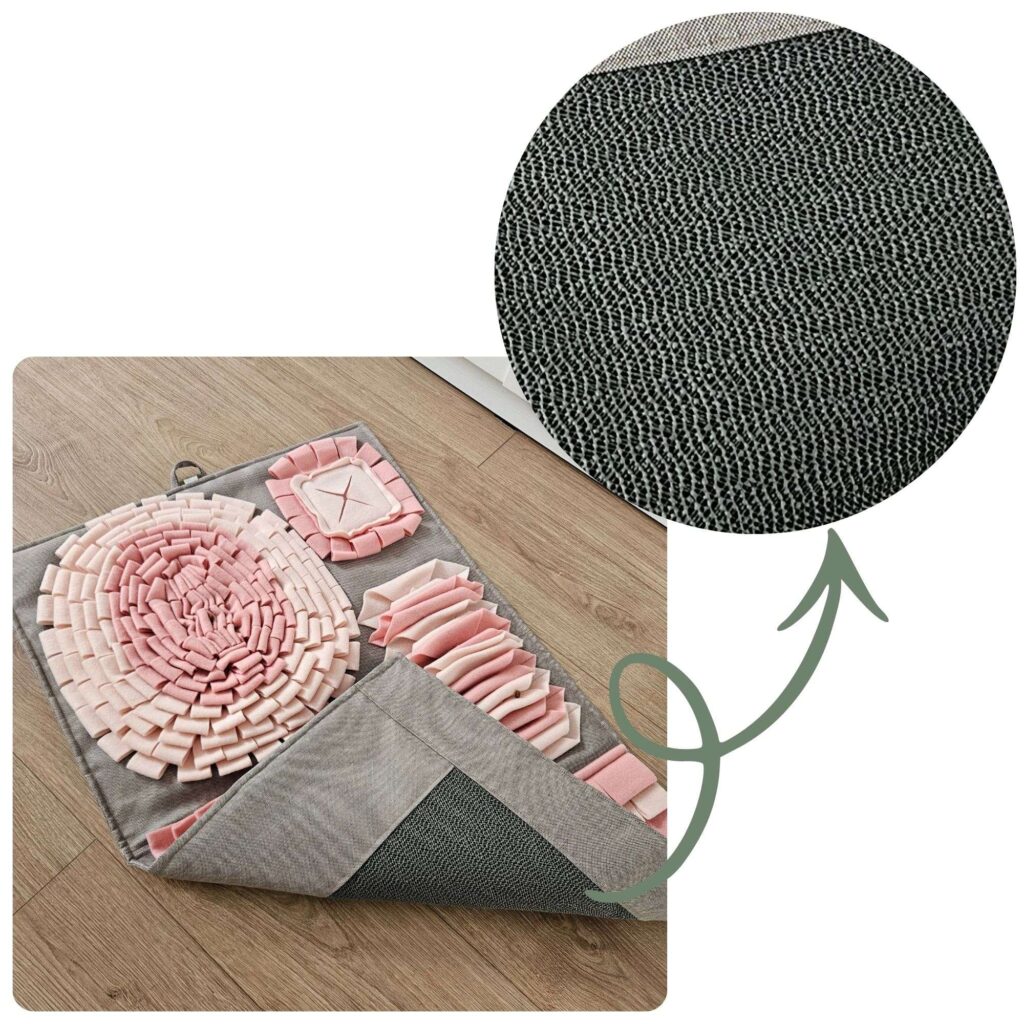 Różowa mata węchowa Olimagia dla psa rozmiar XL wykonana z polaru