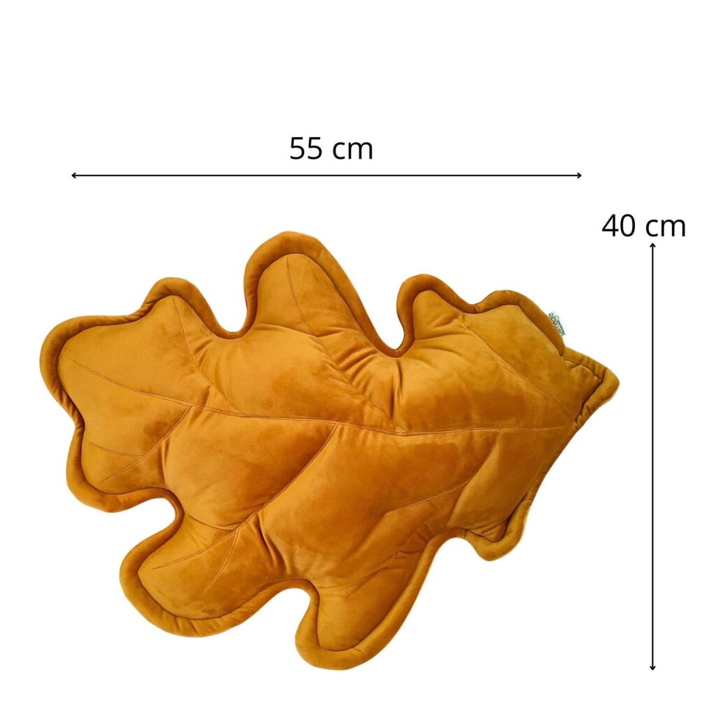 Poduszka dekoracyjna w kształcie liścia, idealny jako prezent na parapetówkę