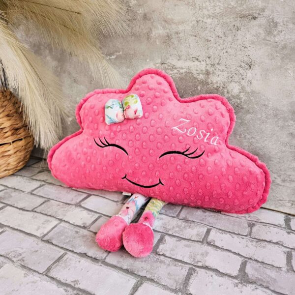 Poduszka Chmurka z Imieniem – Personalizowana Przytulanka Minky
